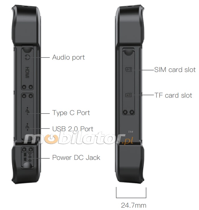 emdoor t81x waterproof schockproof industrial rugged durable MIL-STD 810G barcode scanner